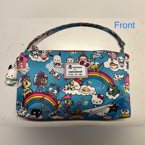 Tokidoki for hellosanrio by Ju x Ju x Be Bop Rainbow Cloud Zipped Baguette. RARE - Picture 7 of 9